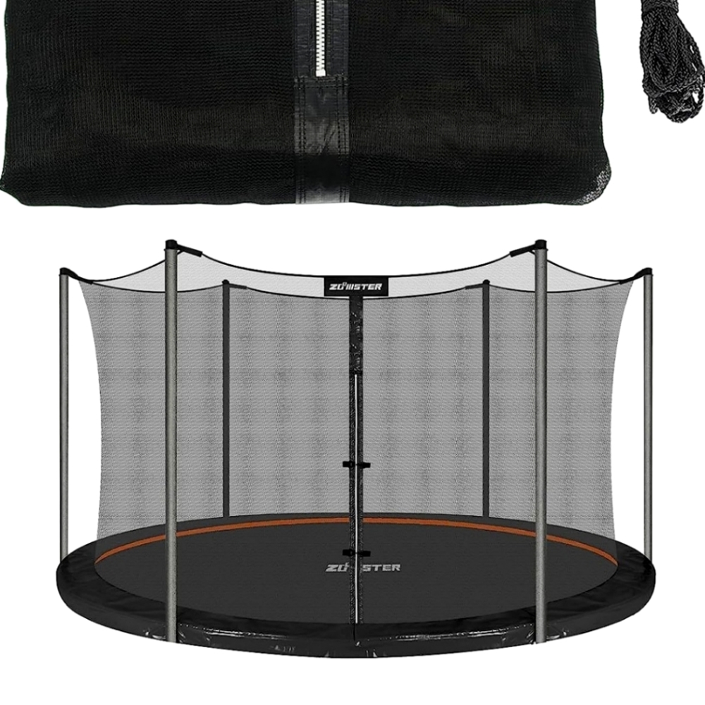 Zoomster Replacement Trampoline Safety Net Enclosure for Round Frame Trampolines